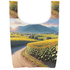 Sunflowers Flowers Nature Foldable Shopping Bag