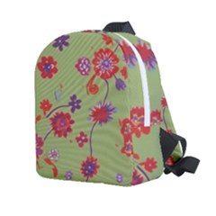 Mid Century Retro Floral 1970s 1960s Pattern 76 Kids  Age 2-4 Lightweight Preschool Backpack