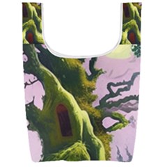 Outdoors Night Full Moon Setting Scene Woods Light Moonlight Nature Wilderness Landscape Foldable Shopping Bag