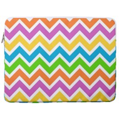 Chevron Pattern Design Texture 17  Vertical Laptop Sleeve Case With Pocket