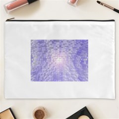 Purple Cubic Typography Cosmetic Bag (xxxl)