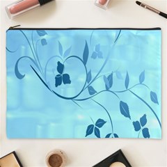 Floral Blue Cosmetic Bag (xxxl)