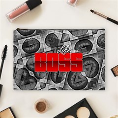 Like A Boss Sassy Lips  Cosmetic Bag (large)