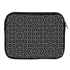 Black And White Ethnic Sharp Geometric  Apple Ipad 2/3/4 Zipper Cases