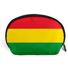 Rasta Colors Red Yellow Gld Green Stripes Pattern Ethiopia Accessory Pouches (large) 