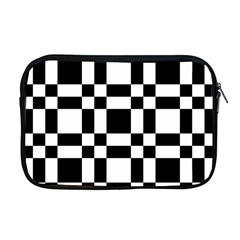 Checkerboard Black And White Apple Macbook Pro 17  Zipper Case