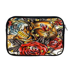 Flower Art Traditional Apple Macbook Pro 17  Zipper Case