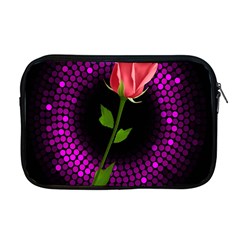 Rosa Black Background Flash Lights Apple Macbook Pro 17  Zipper Case