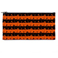 Orange And Black Spooky Halloween Nightmare Stripes Pencil Cases