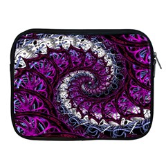 Fractal Background Swirl Art Skull Apple Ipad 2/3/4 Zipper Cases