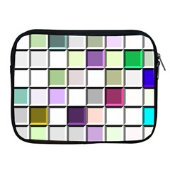 Color Tiles Abstract Mosaic Background Apple Ipad 2/3/4 Zipper Cases