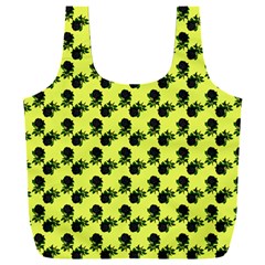 Black Rose Yellow Full Print Recycle Bag (xxxl)