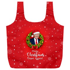 Make Christmas Great Again With Trump Face Maga Full Print Recycle Bag (xxxl)