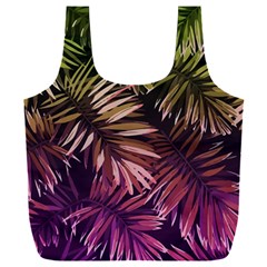Purple Leaves Full Print Recycle Bag (xxxl)