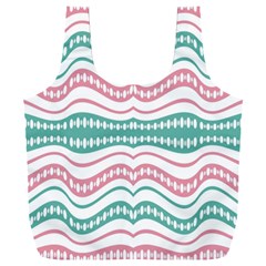 Waving Lines Vivid Pattern Full Print Recycle Bag (xxxl)