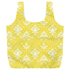 Yellow Lace Decorative Ornament - Pattern 14th And 15th Century - Italy Vintage  Full Print Recycle Bag (xxxl)