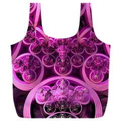 Fractal-math-geometry-visualization Pink Full Print Recycle Bag (xxxl)