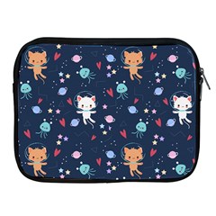 Cute-astronaut-cat-with-star-galaxy-elements-seamless-pattern Apple Ipad 2/3/4 Zipper Cases