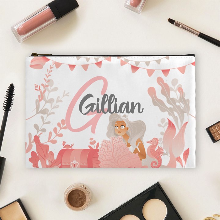 Personalized Mermaid Party Cute Child Cosmetic Bag (Large)