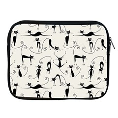 Pattern Cats Black Feline Kitten Apple Ipad 2/3/4 Zipper Cases