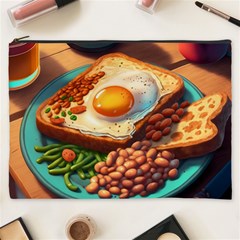 Breakfast Egg Beans Toast Plate Cosmetic Bag (xxxl)
