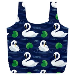 Swan Pattern Elegant Design Full Print Recycle Bag (xxxl)