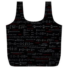 Black Background With Text Overlay Digital Art Mathematics Full Print Recycle Bag (xxxl)
