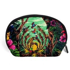 Monkey Tiger Bird Parrot Forest Jungle Style Accessory Pouch (large)