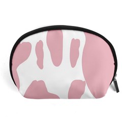 Cow Print, Pink, Design, Pattern, Animal, Baby Pink, Simple, Accessory Pouch (large)
