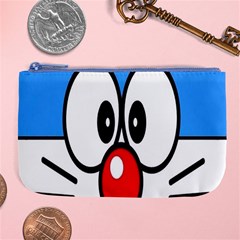 Doraemon Face, Anime, Blue, Cute, Japan Large Coin Purse