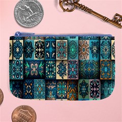 Texture, Pattern, Abstract, Colorful, Digital Art Large Coin Purse
