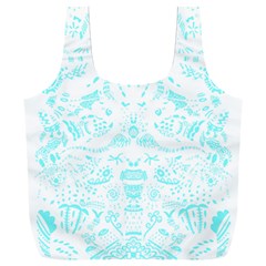 Deep Sea T- Shirt Deep Sea Food Chain Pattern (white) T- Shirt Full Print Recycle Bag (xxxl)