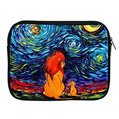 Lion Art Starry Night Van Gogh Apple Ipad 2/3/4 Zipper Cases