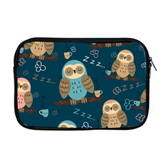 Seamless Pattern Owls Dreaming Apple Macbook Pro 17  Zipper Case