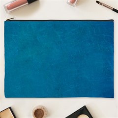 Blue Stone Texture Grunge, Stone Backgrounds Cosmetic Bag (xxxl)