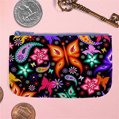 Floral Butterflies Large Coin Purse
