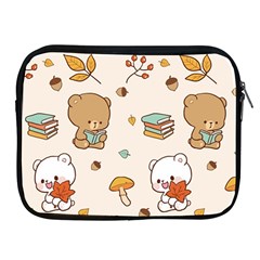 Bear Cartoon Background Pattern Seamless Animal Apple Ipad 2/3/4 Zipper Cases