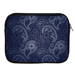 Blue Paisley Texture, Blue Paisley Ornament Apple Ipad 2/3/4 Zipper Cases