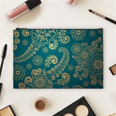 European Pattern, Blue, Desenho, Retro, Style Cosmetic Bag (large)