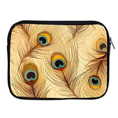 Vintage Peacock Feather Peacock Feather Pattern Background Nature Bird Nature Apple Ipad 2/3/4 Zipper Cases