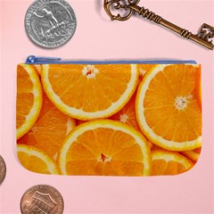 Oranges Textures, Close-up, Tropical Fruits, Citrus Fruits, Fruits Large Coin Purse