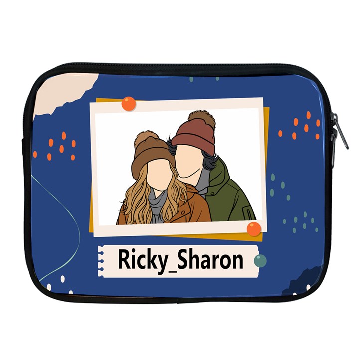 Personalized Photo Illustration Lover Name iPad Zipper Case Apple iPad Zipper Case