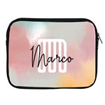 Personalized Watercolor Initial Name iPad Zipper Case Apple iPad Zipper Case Front