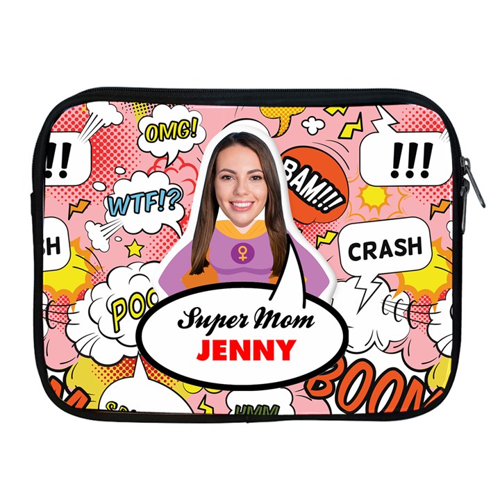 Personalized Photo Super Mom Mother Name iPad Zipper Case Apple iPad Zipper Case