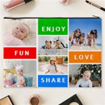 Personalized Photo Any Text Name Cosmetic Bag Cosmetic Bag (XXXL) Back