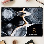 Personalized Initial Name Marble Cosmetic Bag Cosmetic Bag (XXXL) Back