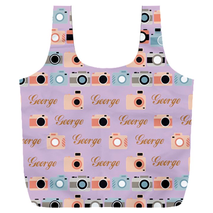 Personalized Camera Illustration Name Any Text Recycle Bag Full Print Recycle Bag (XXXL)