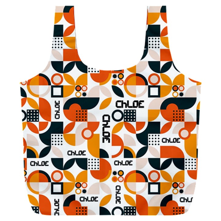 Personalized Geometric Any Text Recycle Bag Full Print Recycle Bag (XXXL)