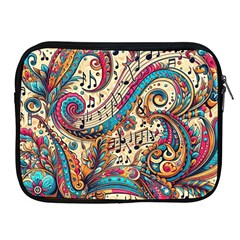 Paisley Print Musical Notes Apple Ipad 2/3/4 Zipper Cases