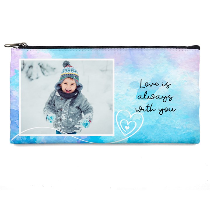 Personalized Heart Line Photo Pencil Case Pencil Case